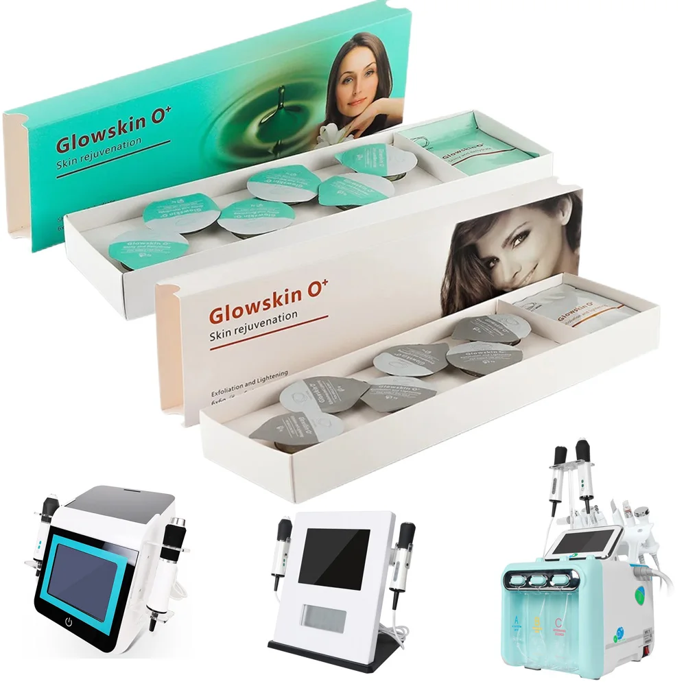 Facial CO2 Oxygen Bubble Gel for Beauty Machine Brightening Lifting Balance Water Oil Exfoliating Serum Glowskin Kit Face Care
