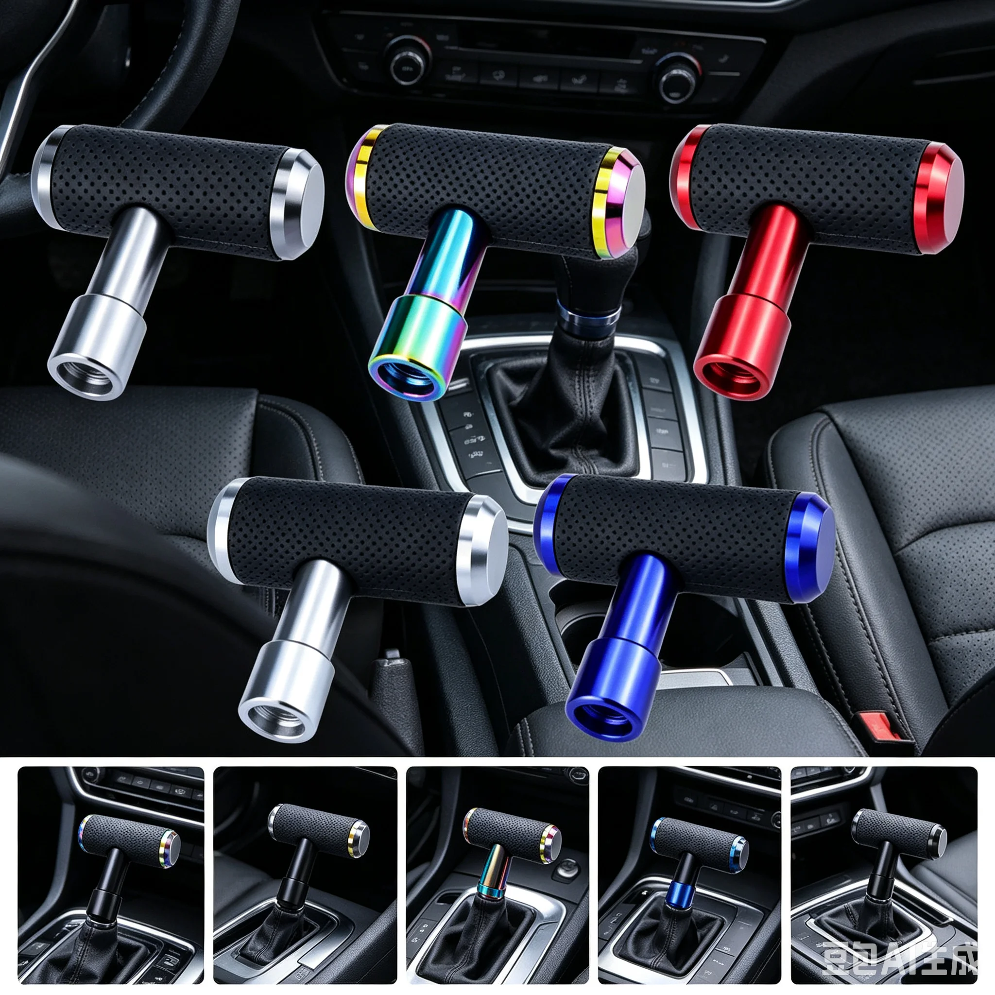 Universal Car Auto Aircraft Joystick Gear Shift Knob Aluminum Alloy Head Shifter Stick Lever Manual Transmission AT MT