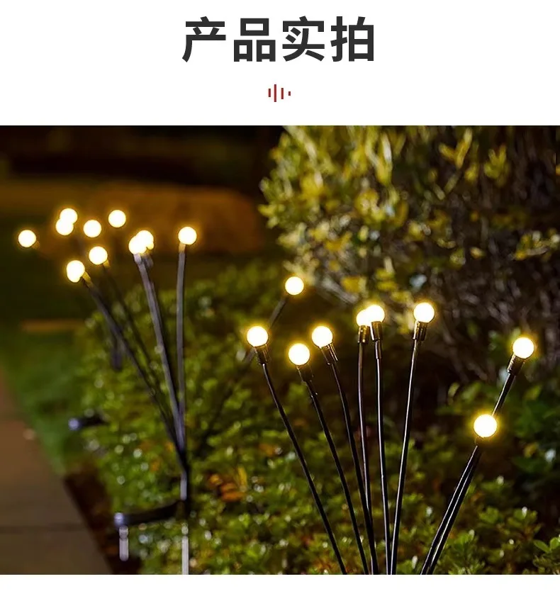 Außenleuchten Solar Rasenlampe Gartenlampe LED windbetriebene Glühwürmchen Bodensteckerlampe für Garten Rasen Landschaft Urlaubslicht