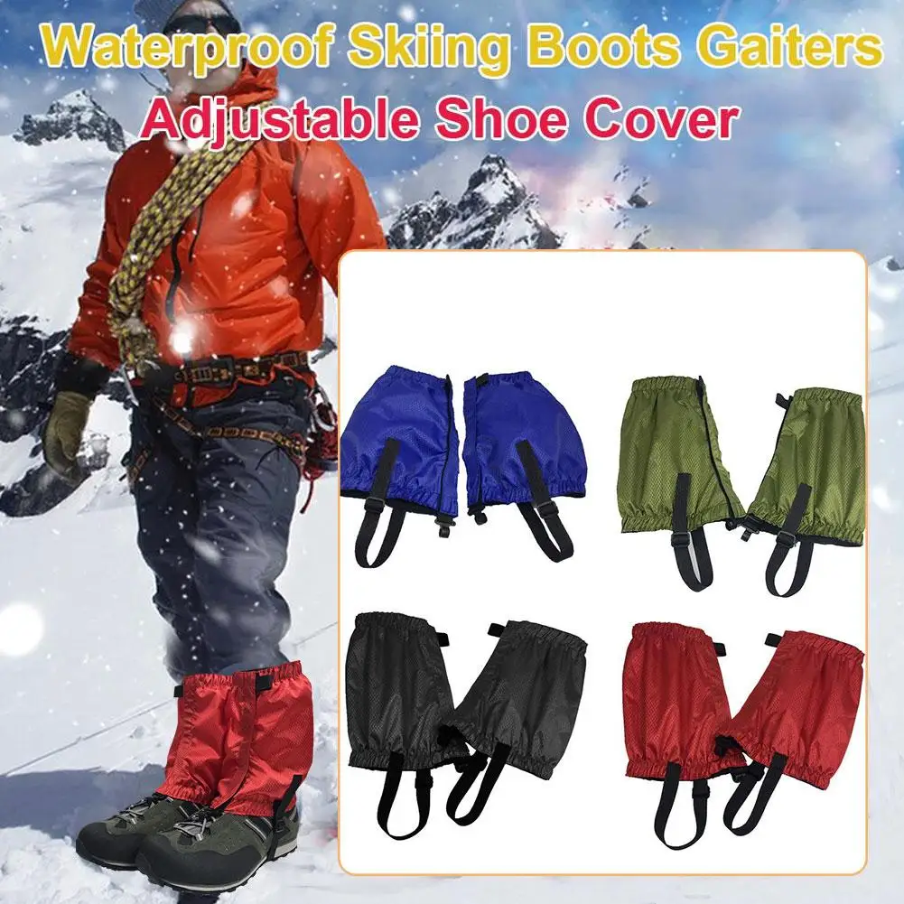 Waterproof Climbing Hiking Snow Ski Leg Cover Boot Legging Gaiters Outdoor Cycling Mountaineering Equipment