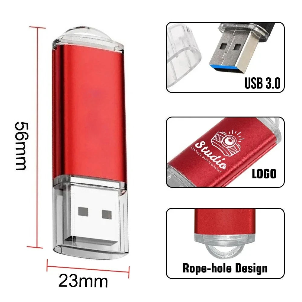 3.0 USB flash drive 64GB metal pen drive suitable for computers with 8GB 16GB 32GB 128GB flash cards high-speed memory stick