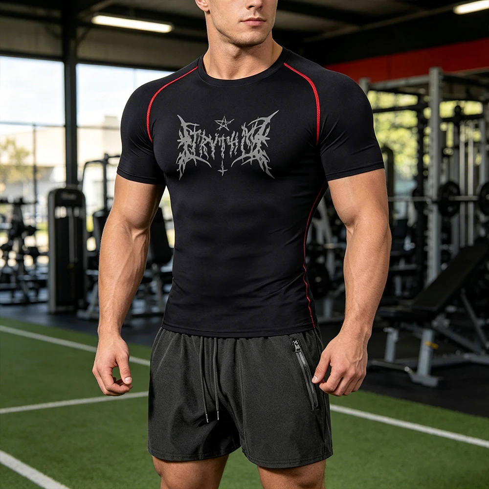 Męski zestaw 2-częściowy: goty – Compression Shirt Workout recenzja i cena