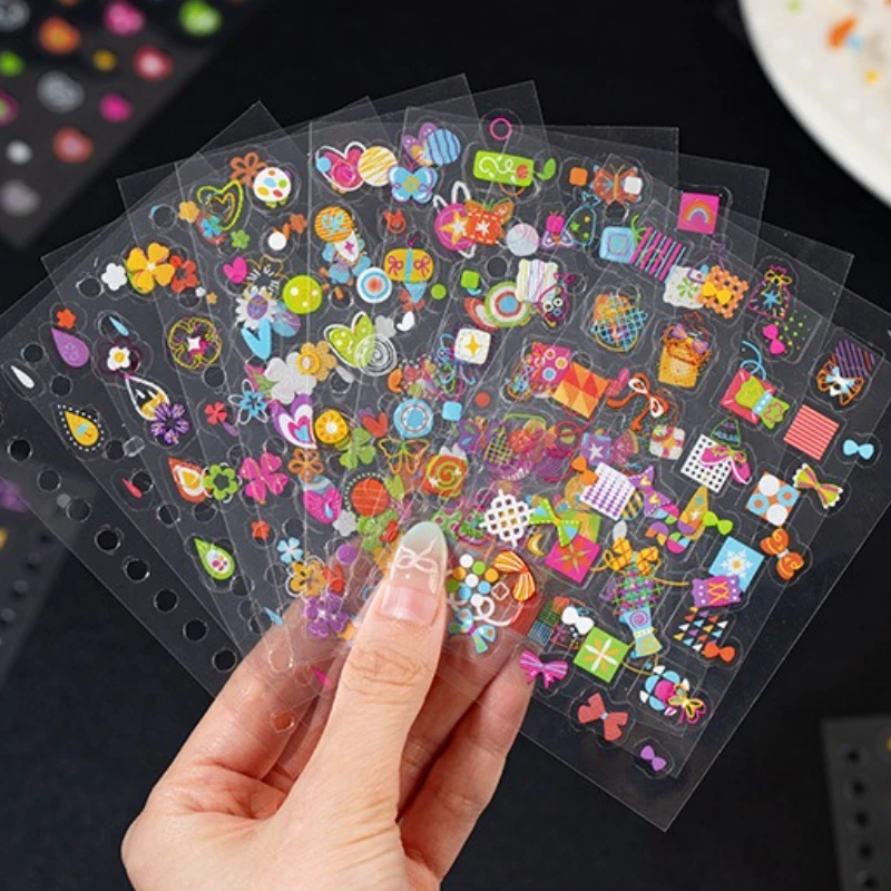 

20Page/book Colorful Garden Series Cute Cartoon PET Stickers - Nail Art Mini Decal Stationery Phone Case DIY Decoration for Kids