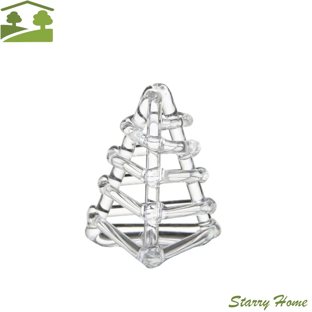 Transparent Triangular Ball Glass Vase Minimalist Unique Hydroponic Flower Vase Zen-Inspired Design Flower Vase Tea Ceremony
