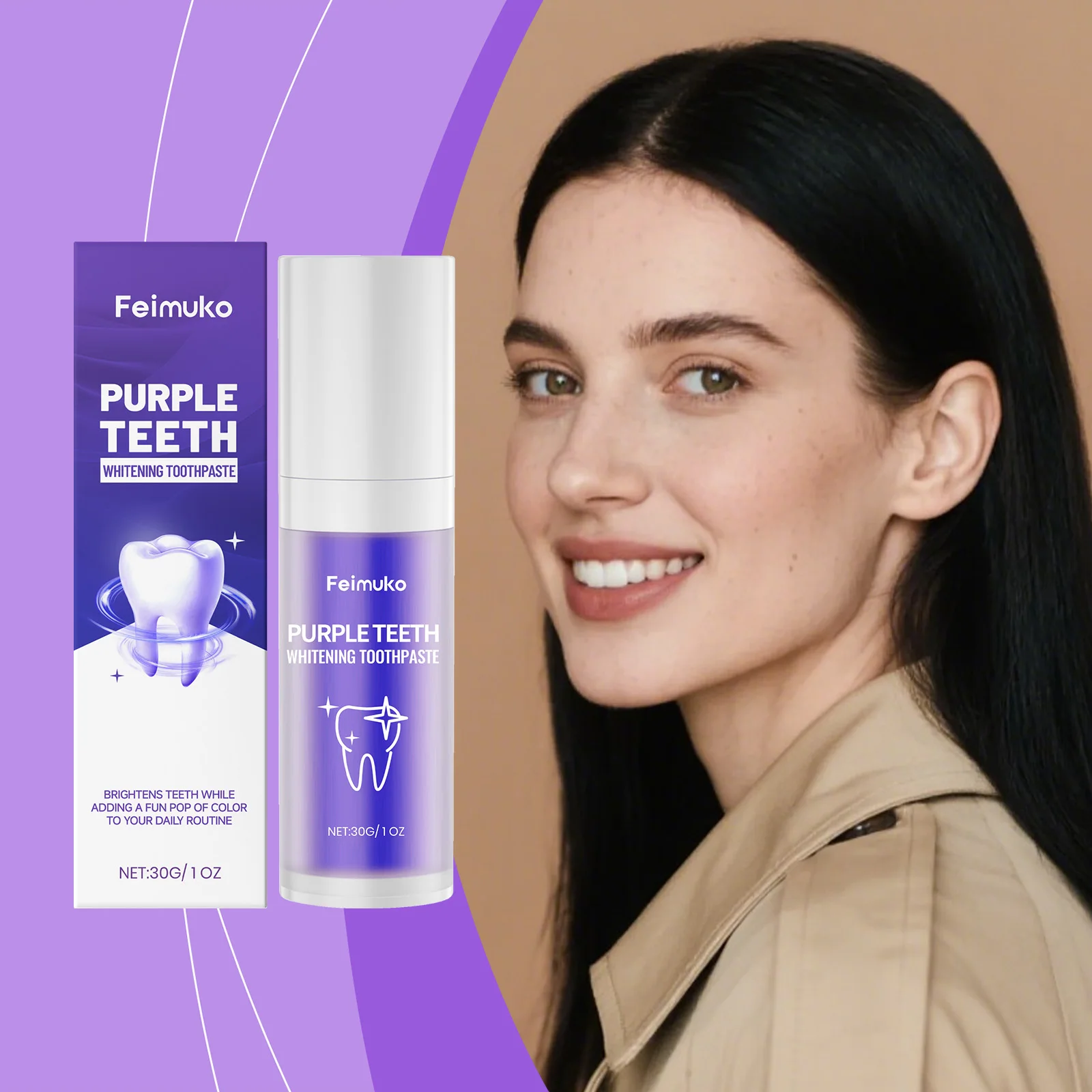 Premium Purple Toothpaste, Long-Lasting Fresh Breath, Gentle Gum & Enamel Care, Daily Deep Oral Cleansing & Mild Maintenance