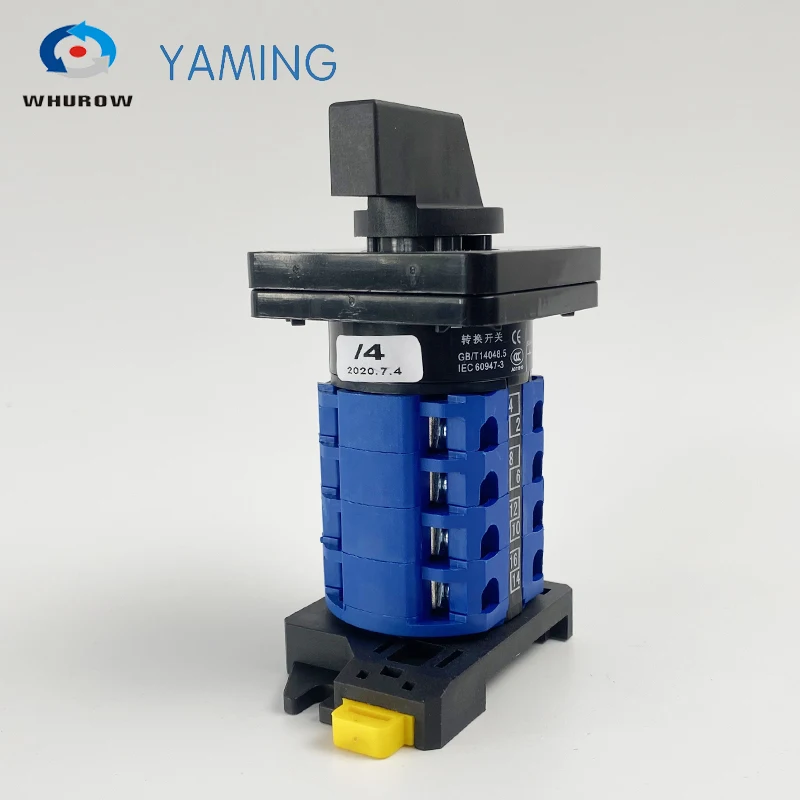 LW26-20 DIN Rail Mounted Multi Position Silver Contact Rotary Cam Switch 690V 20A 4 Level Changeover Selector YMW26 LW28 #2