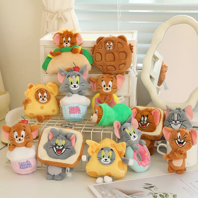 Chat Tom Mouse Jerry jouets en peluche Anime Animal peluche poupée sac à dos pendentif porte-clés sac à bandoulière décoration enfants cadeaux d'anniversaire