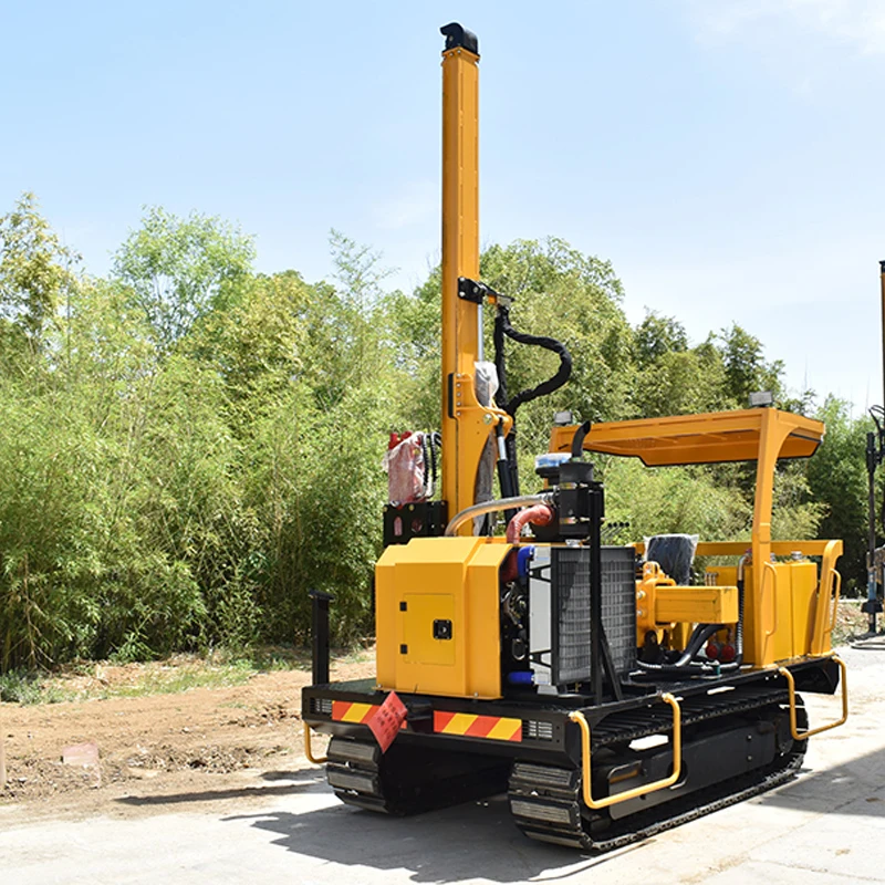 Hydraulic Solar PV Pile Driver For Ground Solar Installation With Rotary Piling And Auger Functions