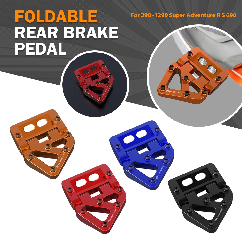 

Foldable Rear Brake Pedal Step Tip Plate For 390 790 890 990 950 1050 1090 1190 1290 Super Adventure R S 690 Enduro Sherco SE