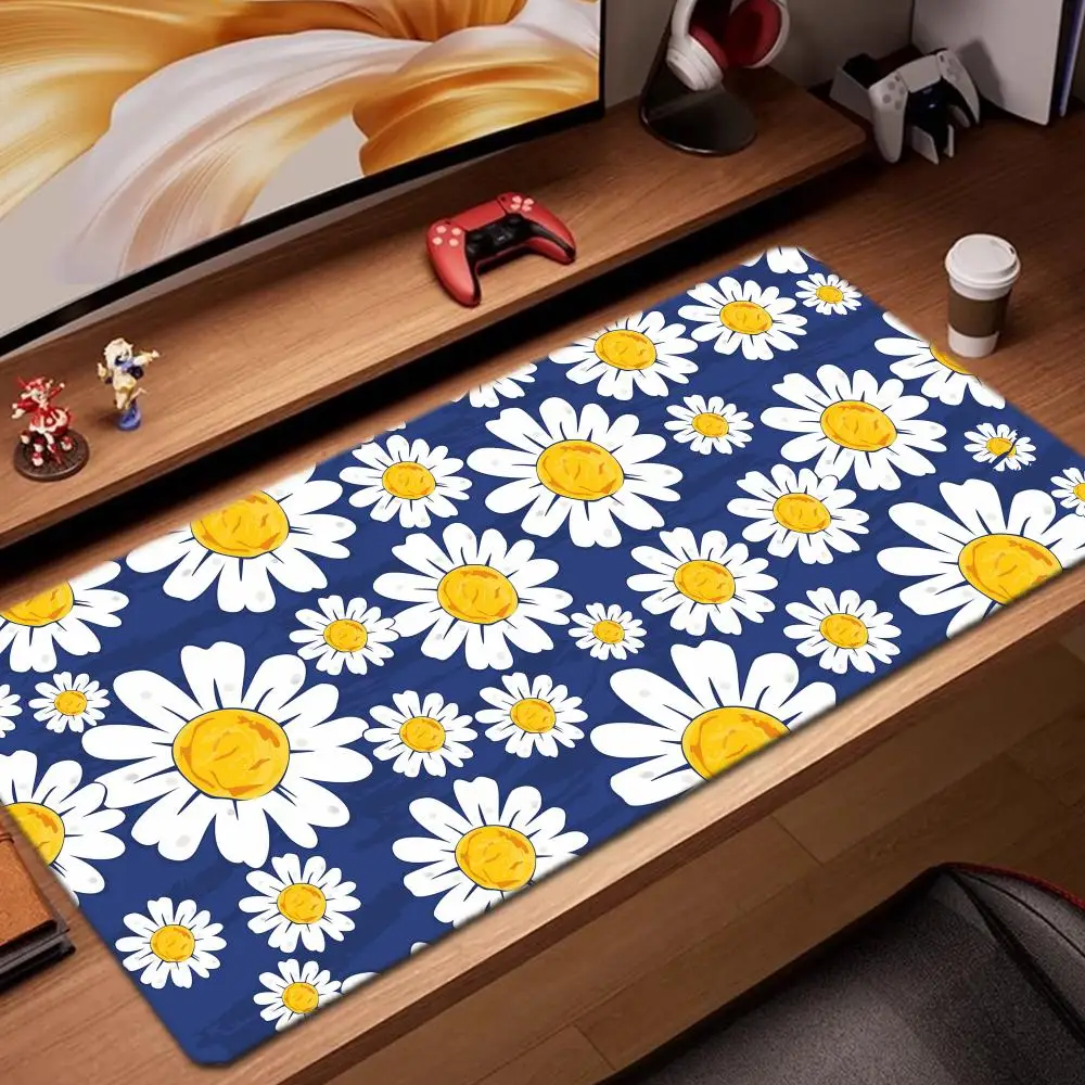 

Коврик для мыши Daisy, игровые аксессуары, коврик для клавиатуры, XXL, большой запирающий край, коврик для стола 900X400 мм, игровой коврик для мыши