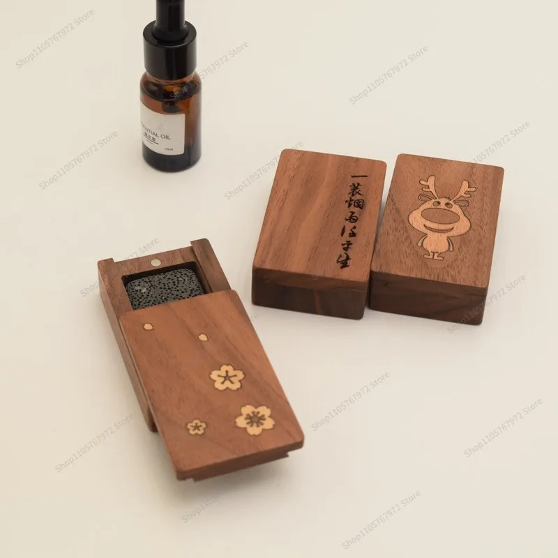 For portable wooden box, diffuser, essential oil, diffuser wood, car fragrance, indoor fragrance, long-lasting fragrance