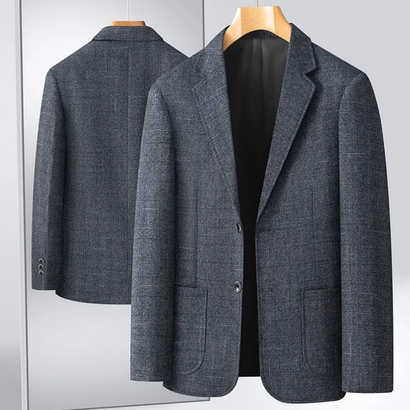 

New Men's Blazer Fashion Middle-aged Business Casual Professional Wear Casual Loose British Style Sub-trend Four Seasons