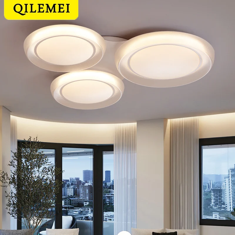 Bedroom Ceiling Light Modern Simple New Suspended High-end Designer Circular Living Room  Eye Protection LED Lighting Fixture