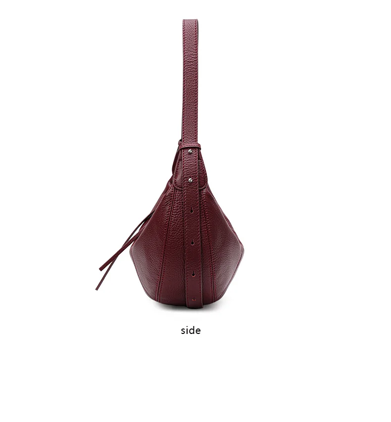 Aidrani Echtleder Halbmond-Unterarmtasche, Minimalistischer High-End-Stil, Vielseitige Rindsleder-Umhängetasche für den Alltag – Detail 10