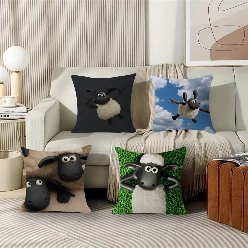 

Чехол для подушки S-ShaunS-the Cute S-sheep-p, декоративный чехол для подушки в стиле фермерского дома, чехлы для подушек для дивана, украшения для дома
