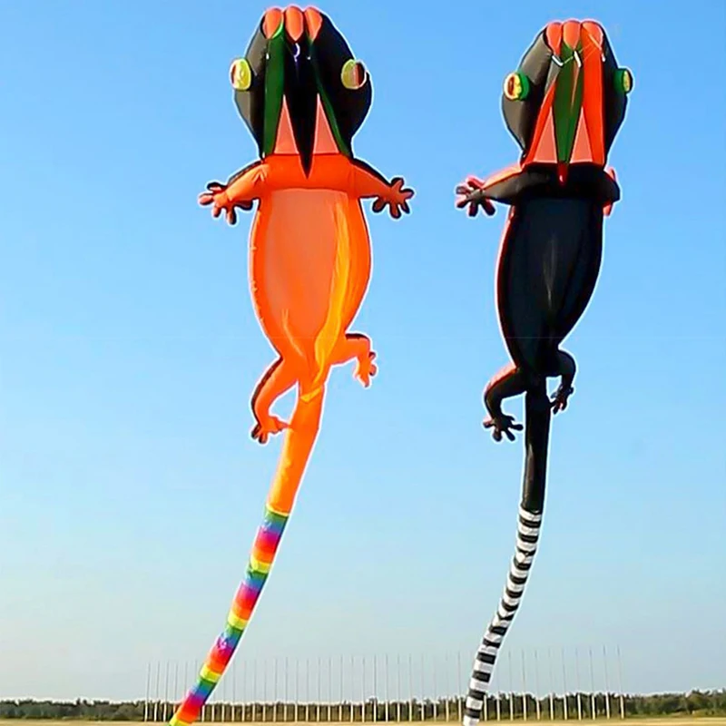 

3D 14M Inflatable Gecko Lizard Kite Large Soft Skeletonless Animal Kite Outdoor Flying Sports Tear Resistant Material Kite