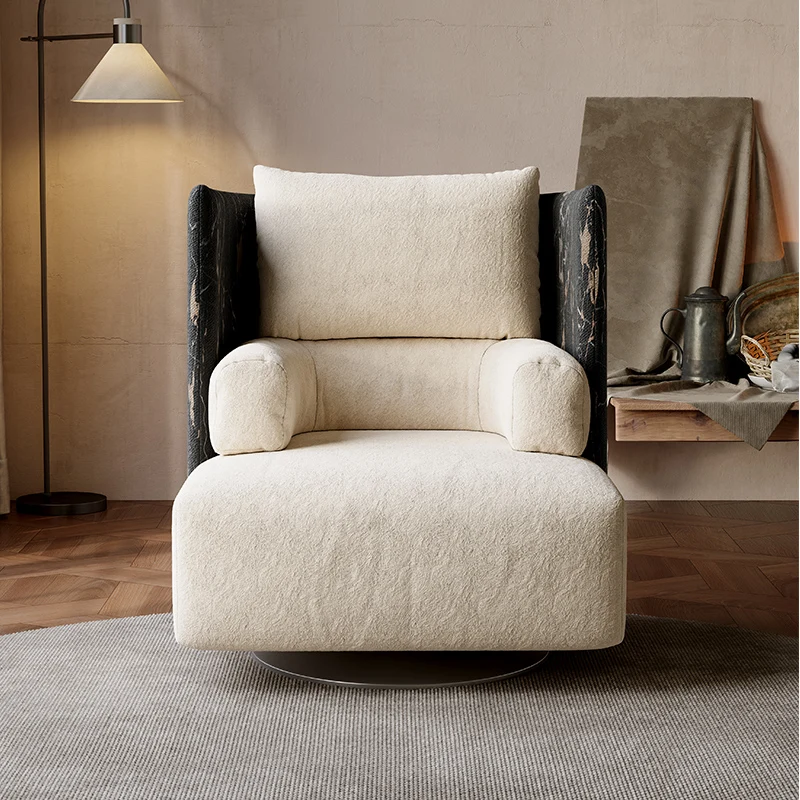 

Single sofa leisure recliner fabric designer new living room balcony bedroom