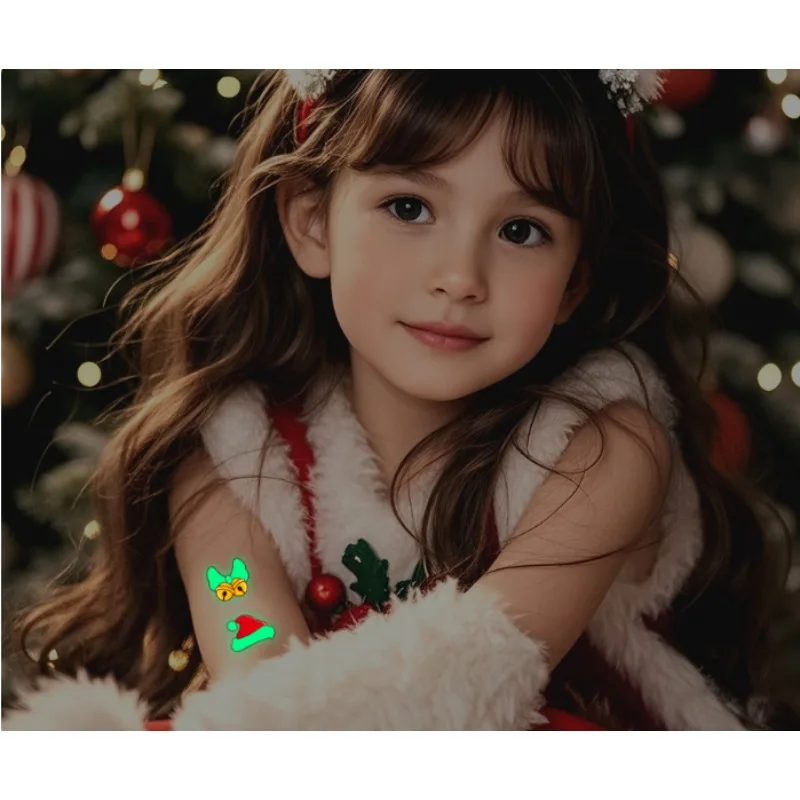 

Детские временные татуировки, рождественская коллекция, 2 шт., разные цвета