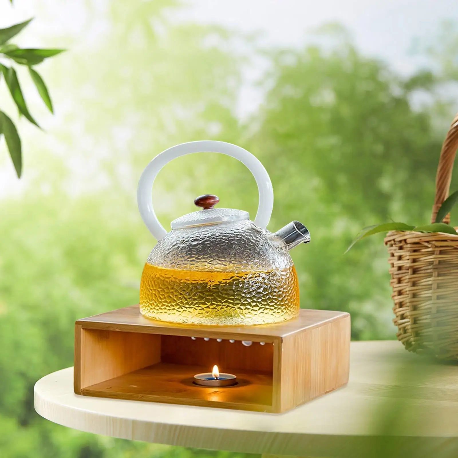 Teapot Warmer Decoration Heat Preservation Bamboo for Holiday