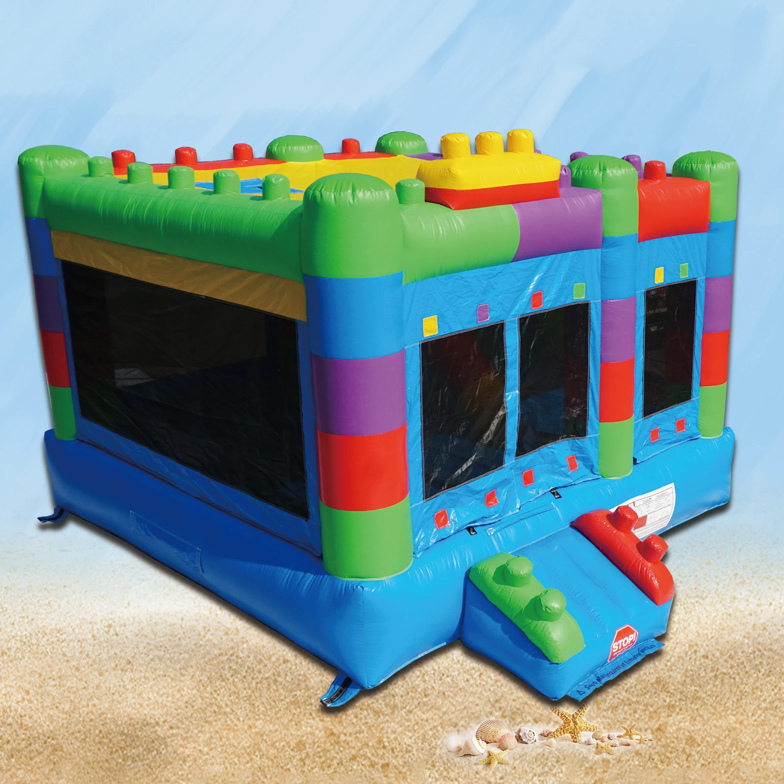 Semi Commercial Bounce House for Big Kids,Built-in Slide,PVC Material,for Backyard Outdoor Party