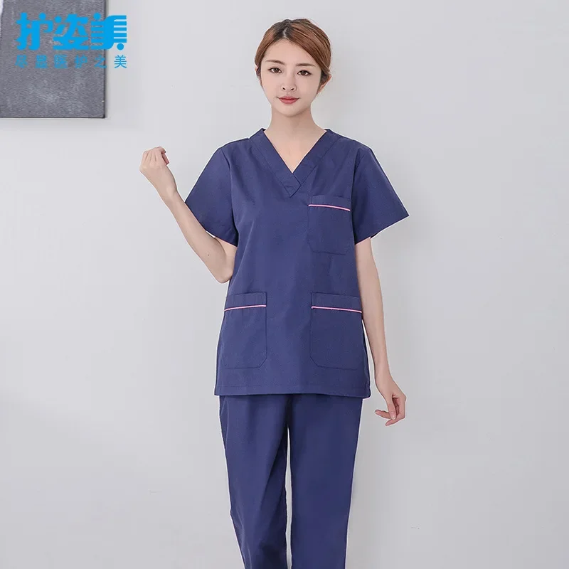 Washing clothes Brushing  Surgical  Women's long short-sleeved cosmetic  Men's operating room  work clothes set