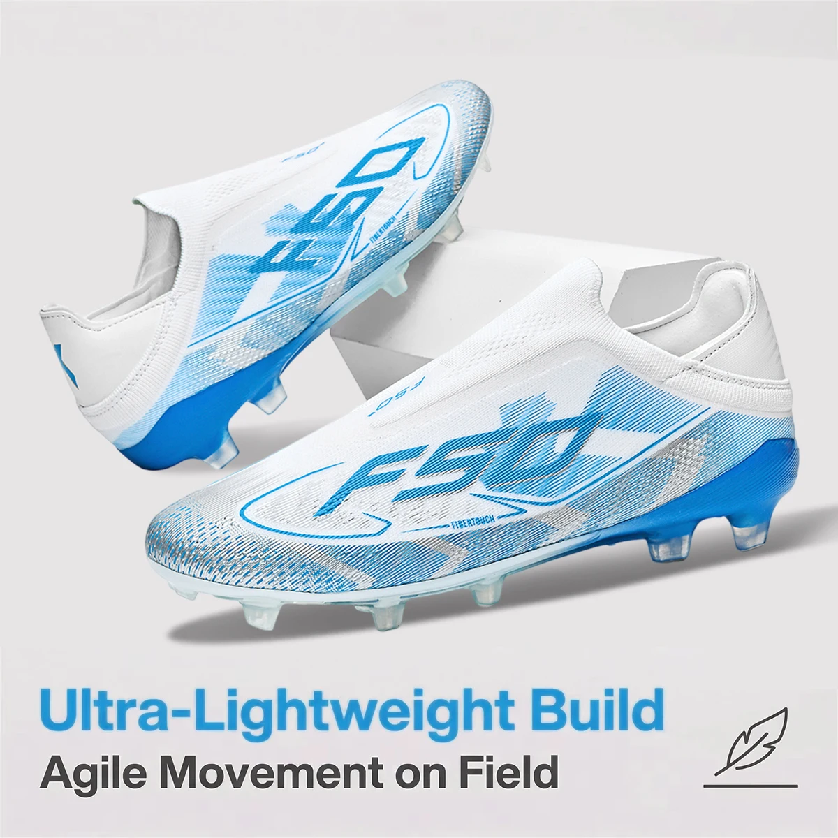 Ultra Light AG FG Football Shoes Sweat-proof PU Fabric Wear-resistant TPU Sole Snug Fit Unisex Natural Grass Practice Sneakers