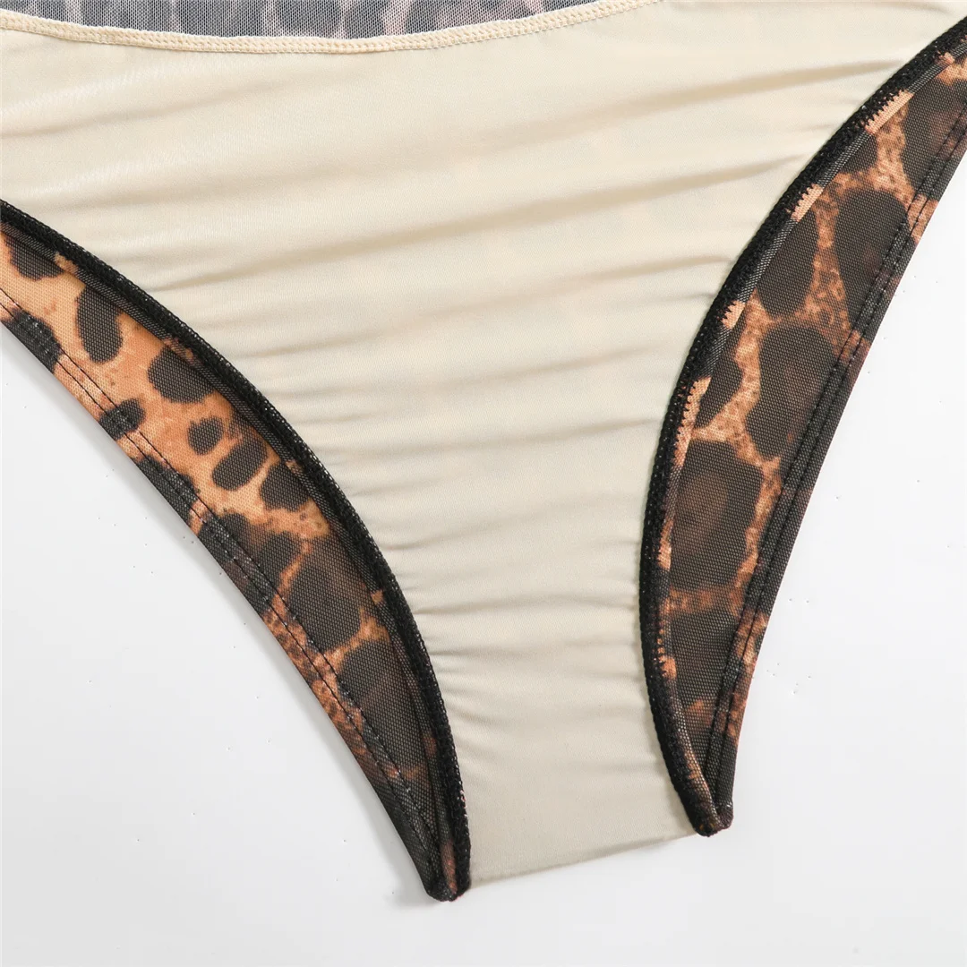 S - XXL 2026 Leopardenmuster mit Rock, Langarm-Einteiler-Badeanzug, Damen-Bademode, hoch geschnittene Beine, Badeanzug, Badebekleidung, Schwimmanzug V7352 – Detail 11