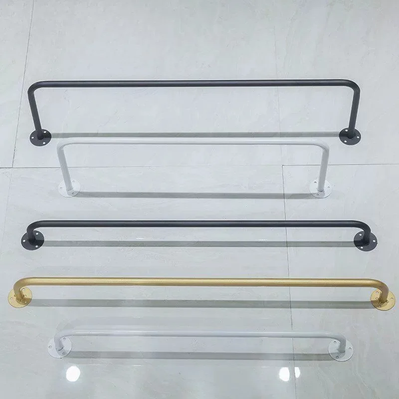 White U-Shaped Clothes Drying Rack Wall-Mounted Upper Bed Dormitory Clothes Hanger Vertical Clothesline Fixed on Wall