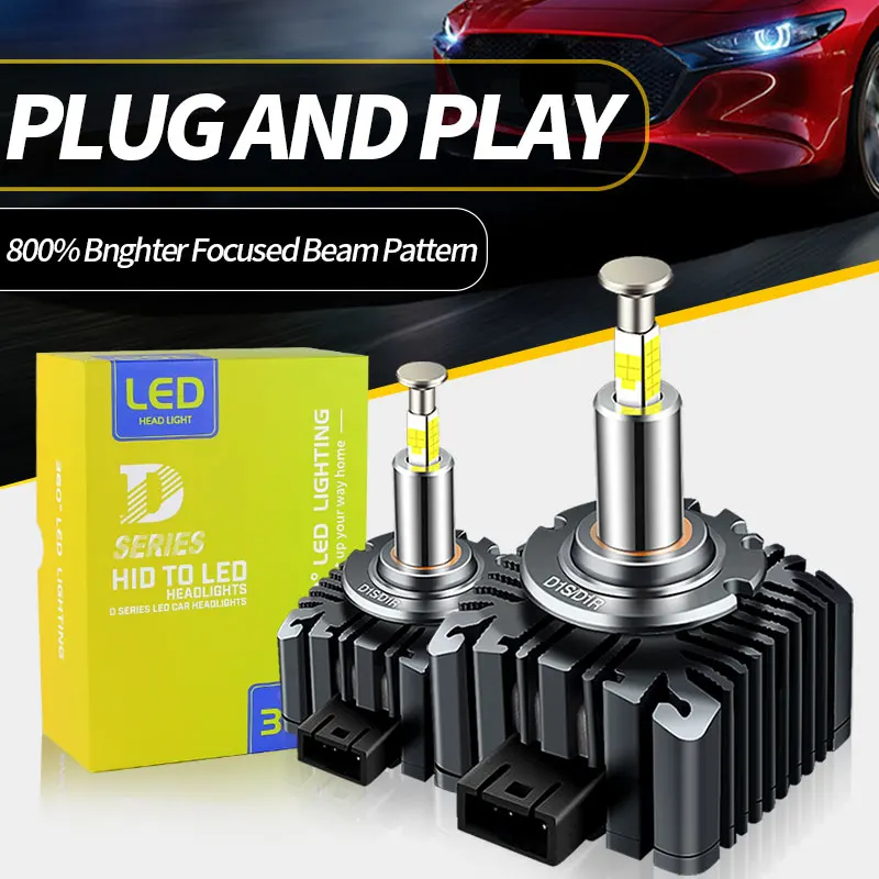 D SERIES D3S LED ไฟหน้ารถหลอดไฟ D1S D2S D4S D5S D8S Turbo ไฟ 32000LM 6000K 70W Auto โคมไฟ Plug & Play HID ชุด