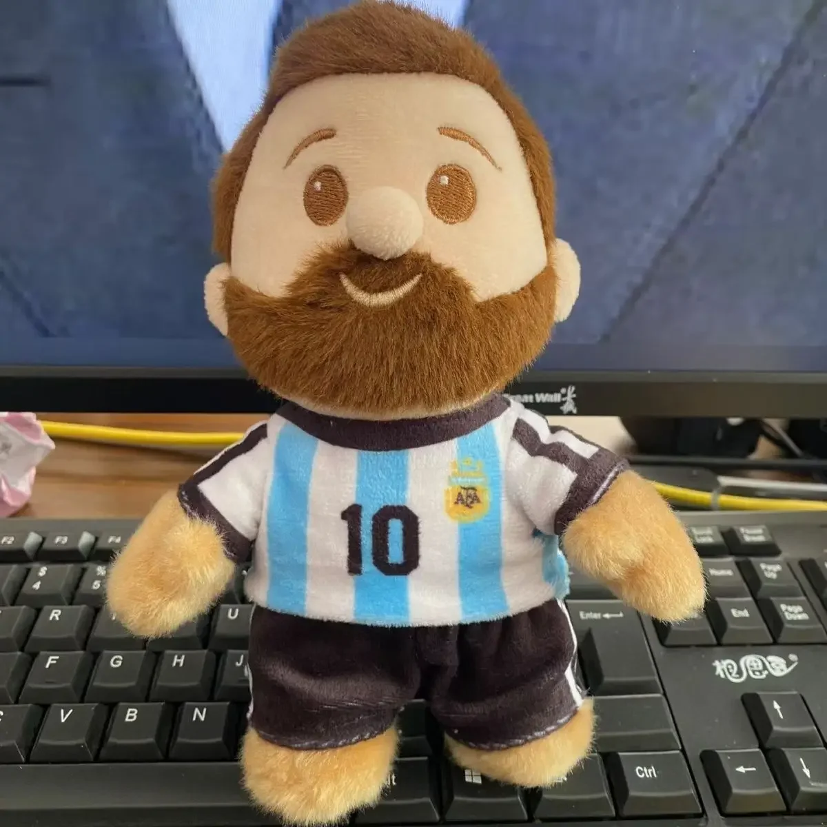 15CM Messi Argentinien Plüschfigur Star-Gedenkmerchandise Cartoon-Anhänger Fan-Sammlerstück Zubehör – Detail 3