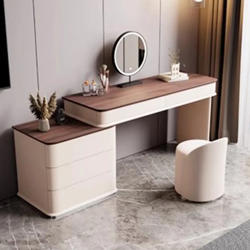 Customizable Toeletta per camera da letto grande Cassetti per trucco Portaoggetti Mobile di lusso Tavolo da toeletta moderno