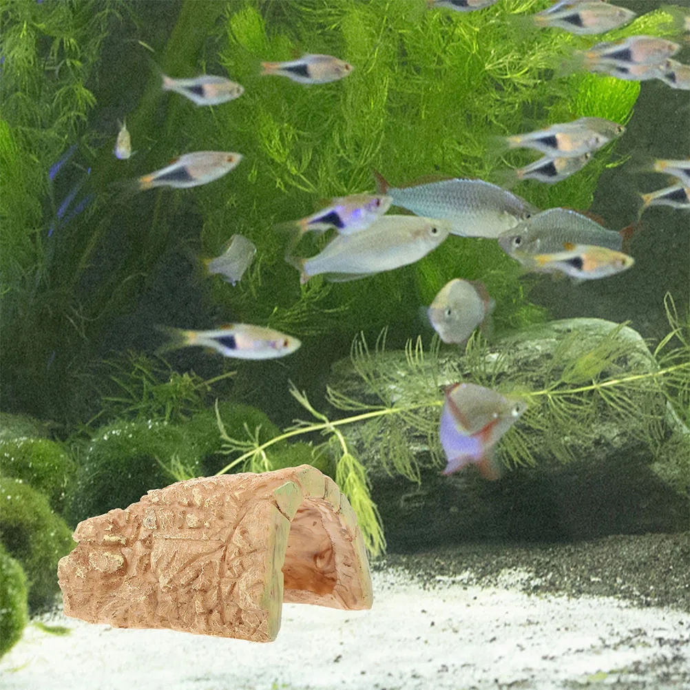 

Resin Realistic Turtle Ramp Natural Reptile Cave Shelter Indoor Terrarium Small Reptile Hideout Decor Turtle Basking