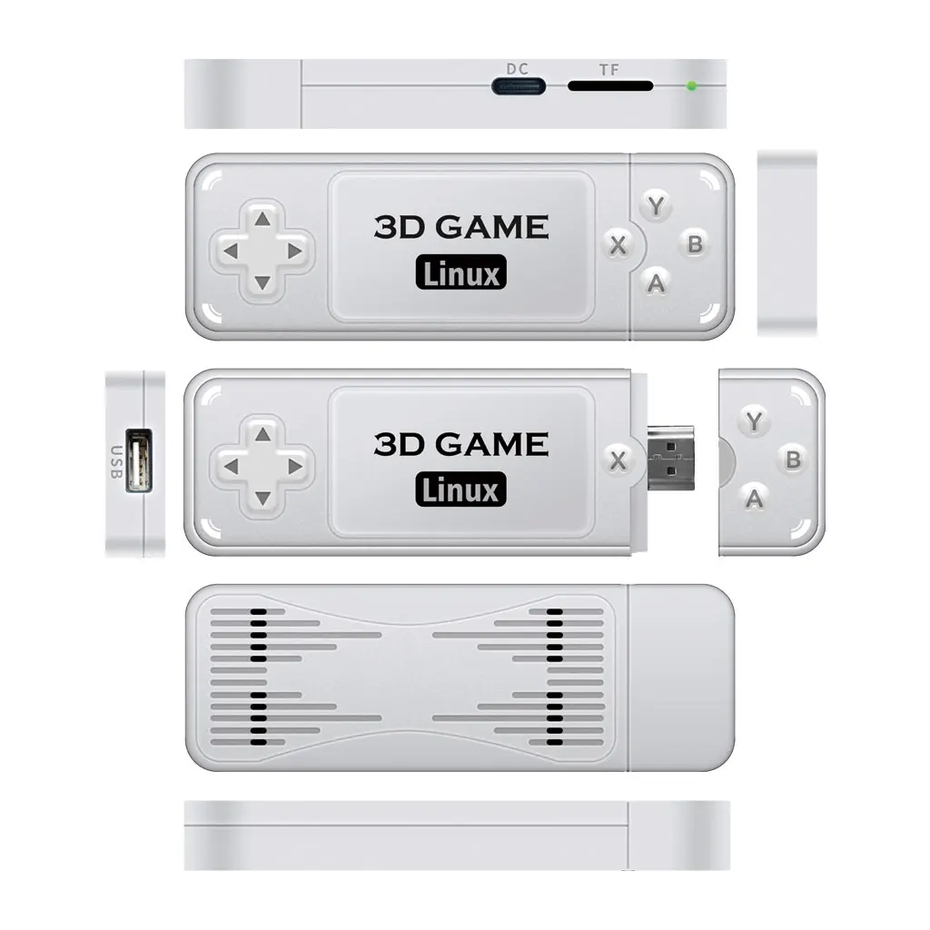 Ampown Y6 Retro Game Console 4K 60fps HDMI Output Low Latency GD10 TV Game Stick Dual Handle Portable Home Game Console for GBA