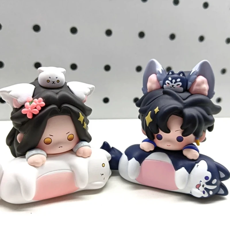 

Аутентичная серия Mai Le Wei Mei Er Ha And His White Cat Master Paste, милая глухая коробка, настольные украшения, коллекция праздничных подарков