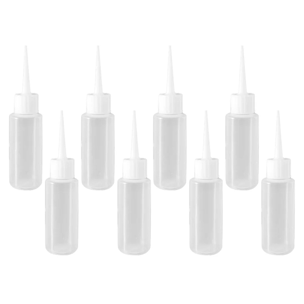 

8 Pcs Dispensing Bottle Squeeze Bottles Plastic 50ml Pointed Mouth Container Refillable Empty Beauty Seam