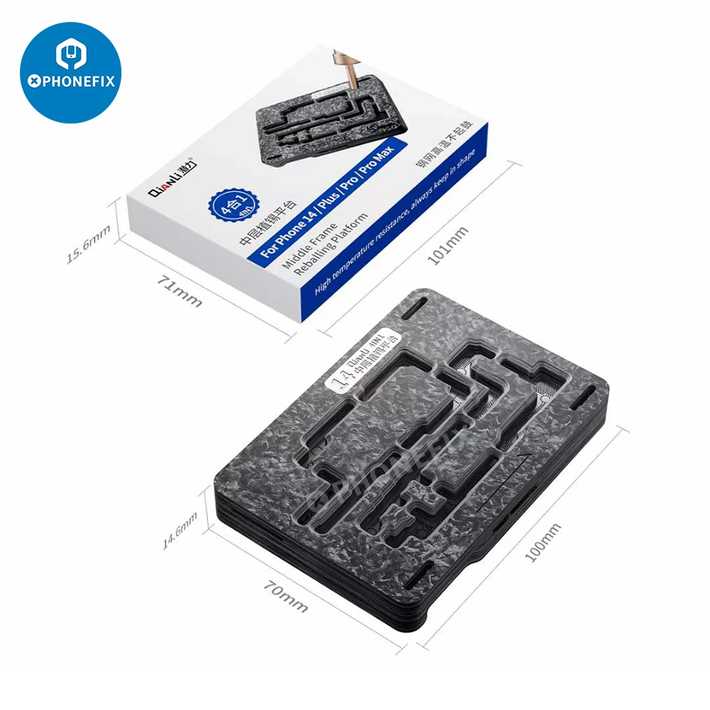 QianLi Middle Frame Reballing Platform Motherboard Fixture BGA Reballing Stencil for iPhone X XS MAX 11 12 13 mini 14 15 Pro Max