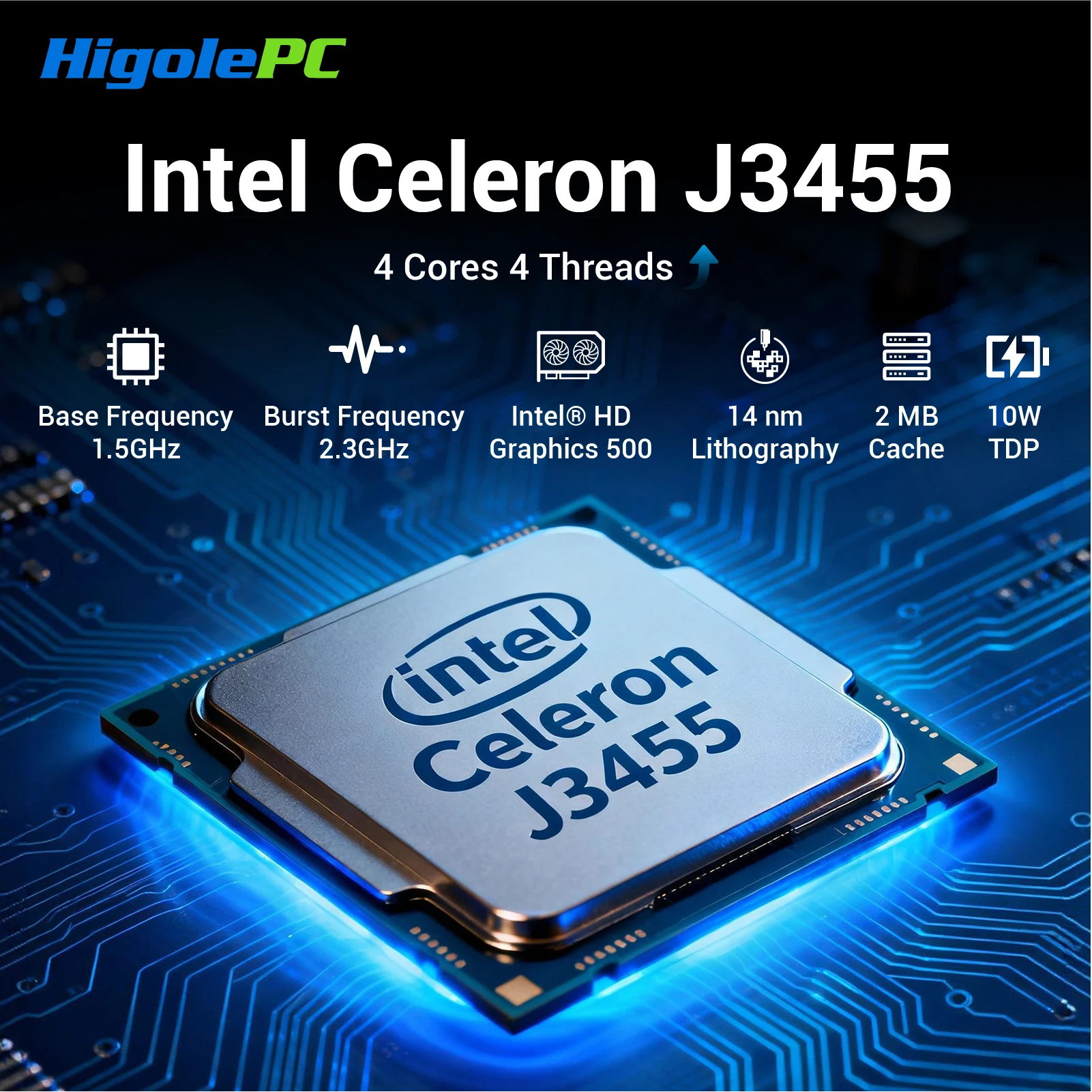 Higole F3APL 8 ''Mini PC sem ventilador Intel J3455 Windows 10 WiFi5 4GB 64GB 2340mAh com tela 4K Laptop Desktop PC Mini computadores