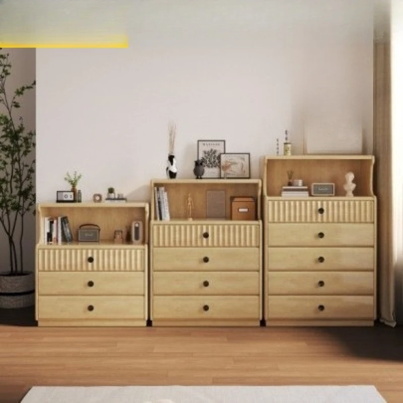 of drawers log bedroom cabinet simple modern storage cabinet floor-to-ceiling combination three or four chest of drawers