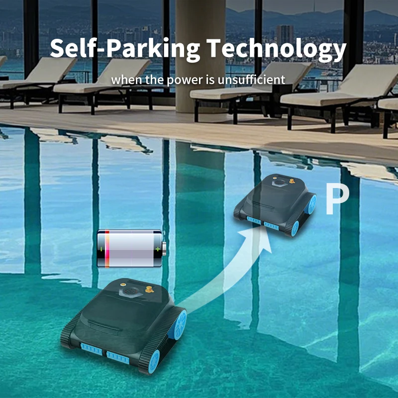 Smart Control Cleaning Cordless Vacuum Wall Mounted Automatic Pool Swimming Accessory Robotic Cleaner Robot