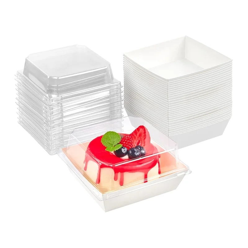 

To Go Food Container Storage 50 Pcs Disposable Charcuterie Boxes With Clear Lids