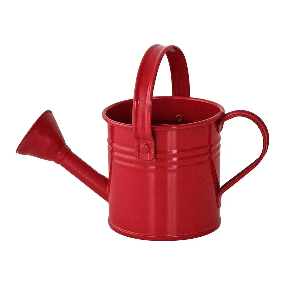 for Red Watering Can 1 Gallon Made of Iron for Indoor Outdoor Plants Garden Tool with Comfortable Handle Decorative Style