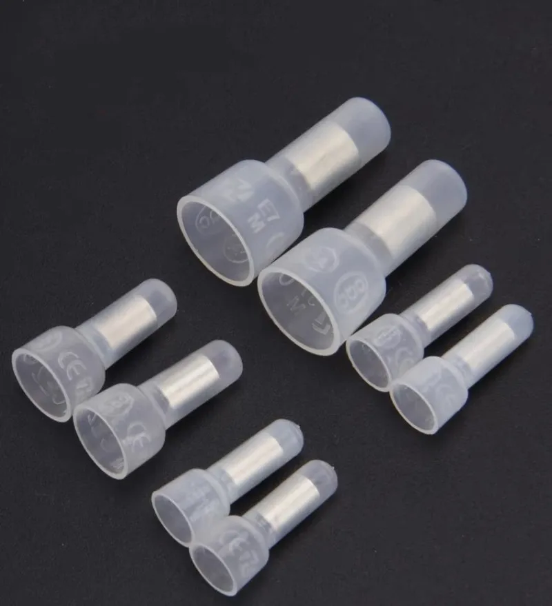 

50/100pcs CE Type CE-1 CE-2 CE-5 CE-8 Wire Terminal Pressure Line Nylon Closed End Caps Connector Audio Car Cable Crimp Splice