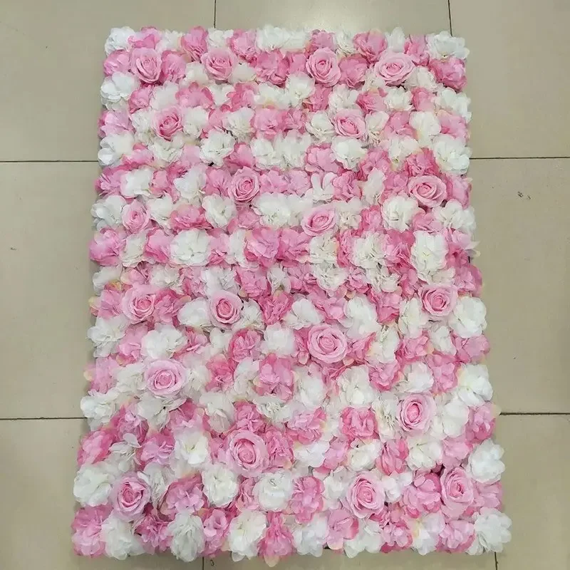 

40x60cm Artificial Flower Wall Panel 3D Backdrop Wall Silk Rose Flowers for Wedding Decoration Home Decor Backdrops Baby Shower