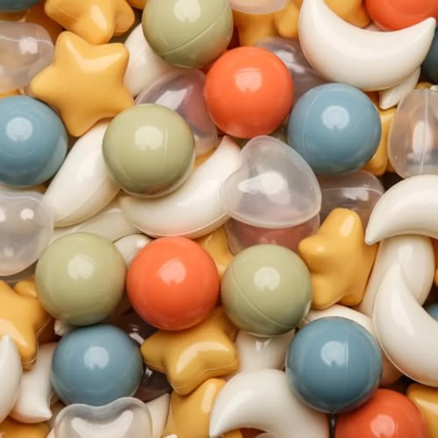 

Star Ball Pit Balls Set: Vibrant Mix of Shapes - 0 Mix Stars Moon Shapes for,Perfect for Parties, Playtime