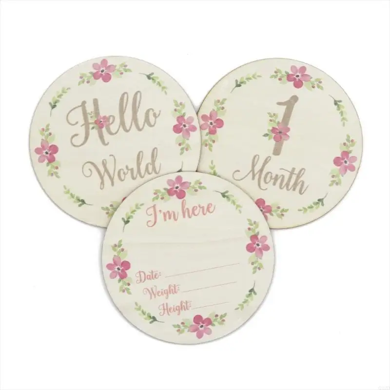 

Q22D Baby Monthly/Hello-World Milestone Discs на английском/французском/испанском 6 упаковке