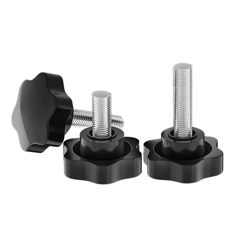 Carbon Cteel Star  Shape Thread Clamping Handle Bolt Bakelite Hand Knob Tightening Six-Lobe Screw M4 M5 M6 M8 M10 M12