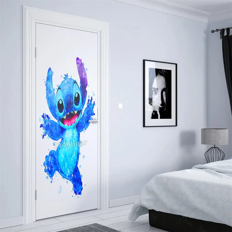 Акварель Микки «Холодное сердце» Лило и Стич История игрушек украшение двери детская комната наклейки на дверь эстетические постеры стикер на стену