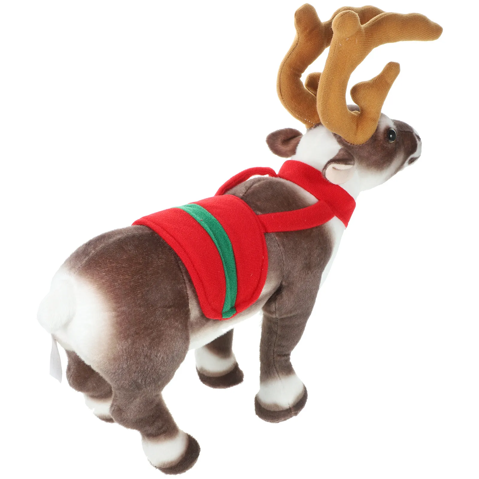 

Christmas Reindeer Stuffed Animal Soft Skin-Friendly Festive Decor for Home Table Shelf Sofa Bed Holiday Party Indoor Decoration