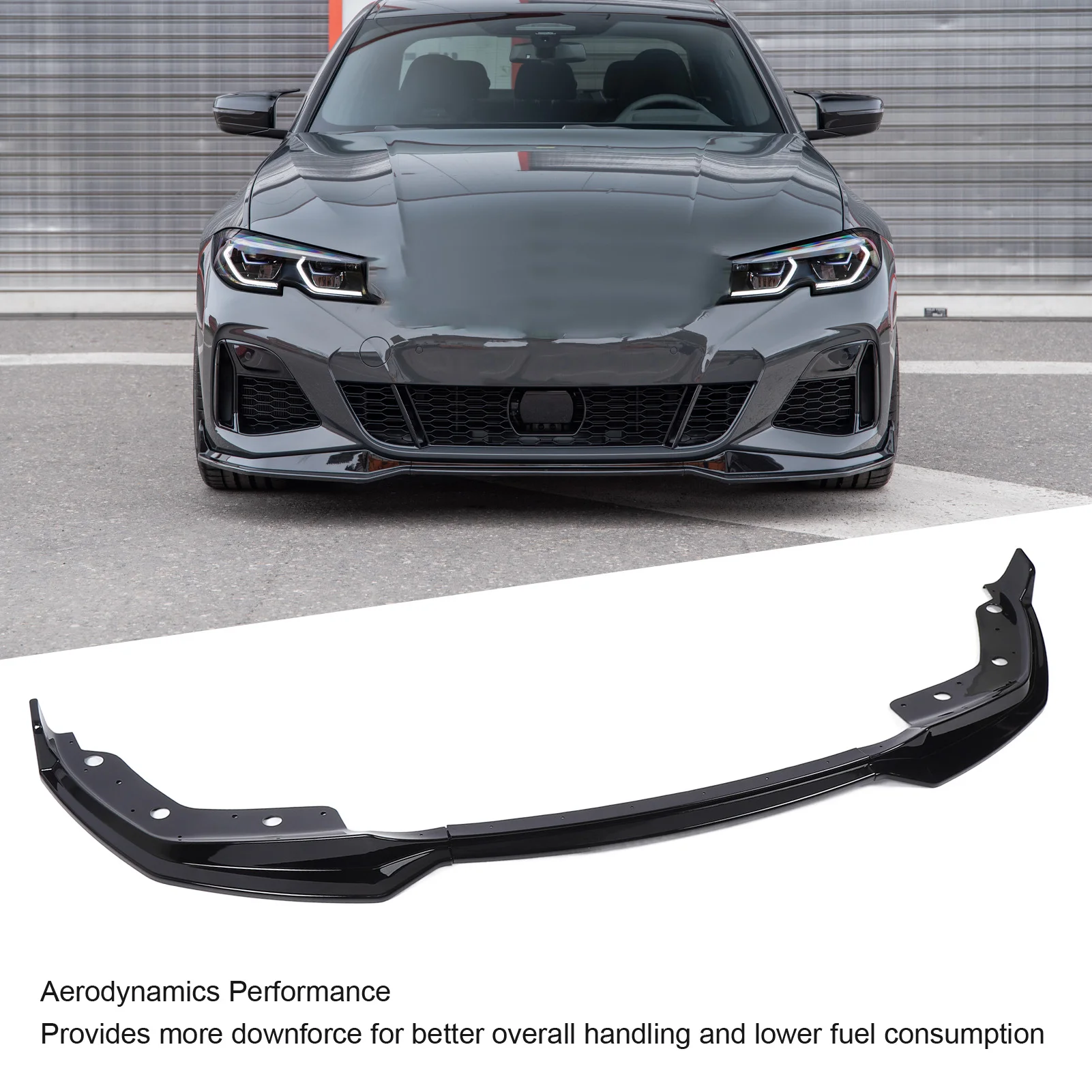 

Front Bumper Lip Splitter Gloss Black Front Bumper Lip Chin Spoiler Aerodynamic for 3 Series G20 G21 320i 330i 2019-2022