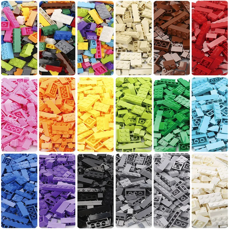 120/240 pcs 크리 에이 티브 빌딩 블록 대량 세트 도시 클래식 빌딩 블록 조립 된 생일 선물 어린이 교육 장난감